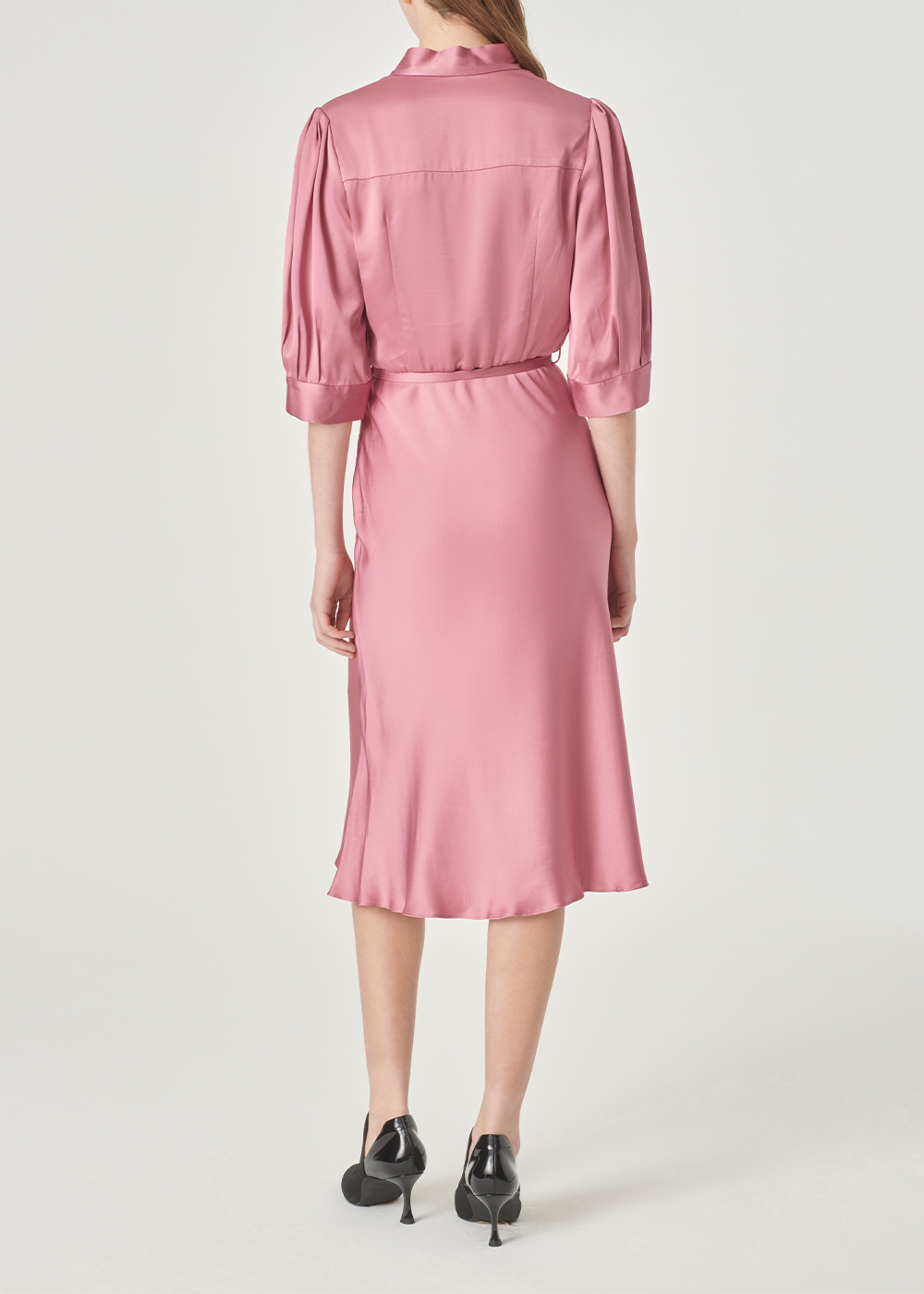SALAZIA Misty Pink Midi Dresses