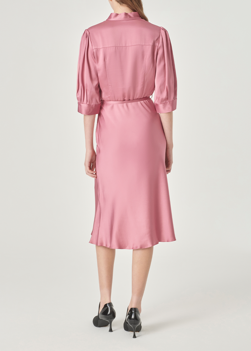 SALAZIA Misty Pink Midi Dresses