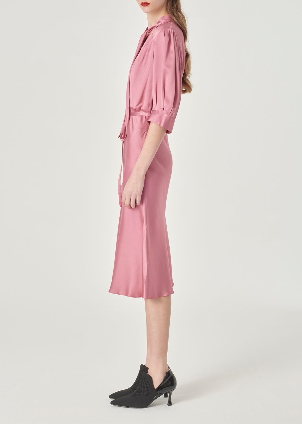 SALAZIA Misty Pink Midi Dresses