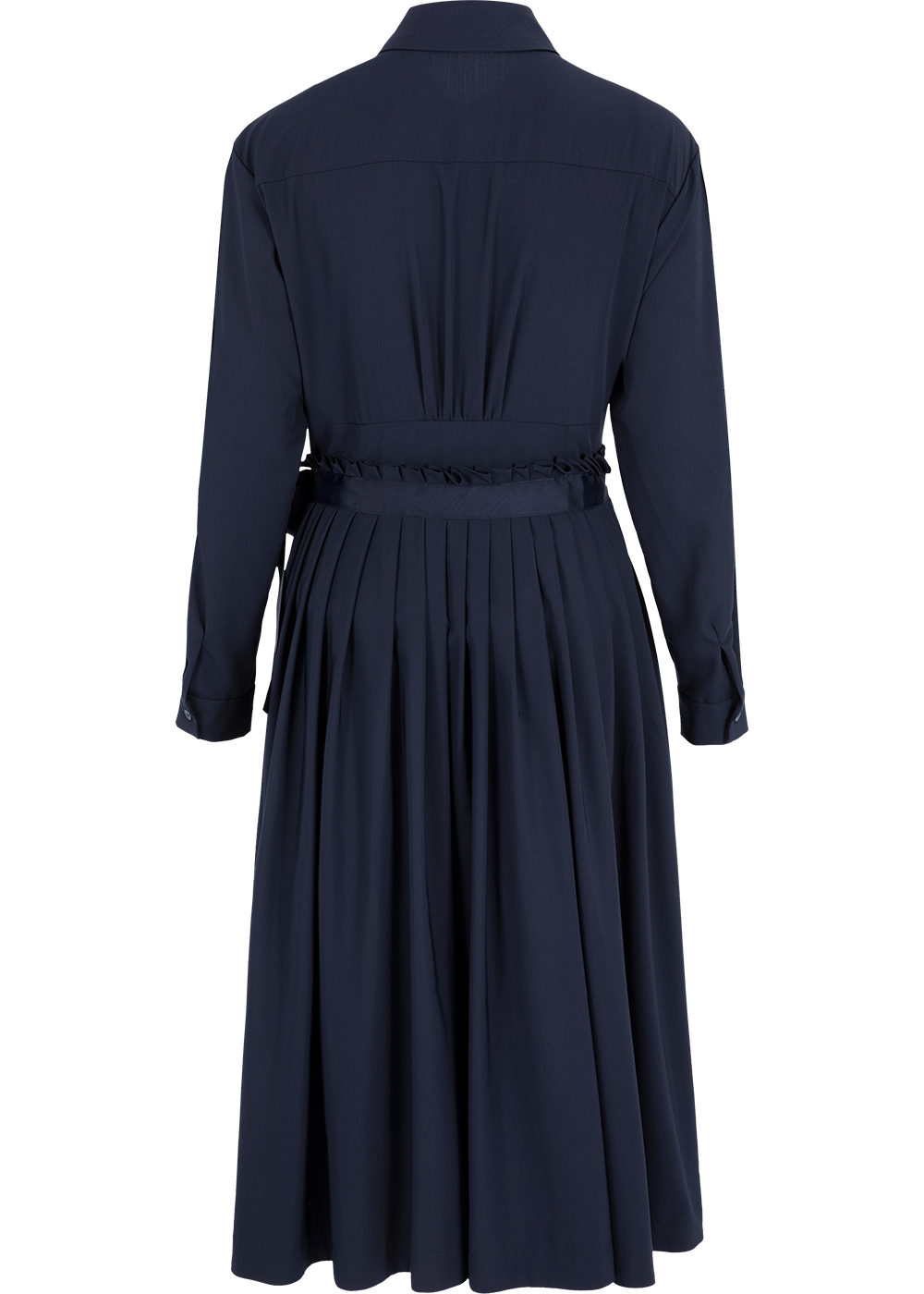 SALAZIA Deep Blue Viscose-Polyester Blend Dresses