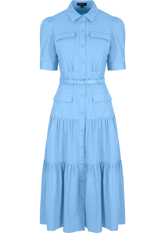 SALAZIA Light Blue Cotton Dresses
