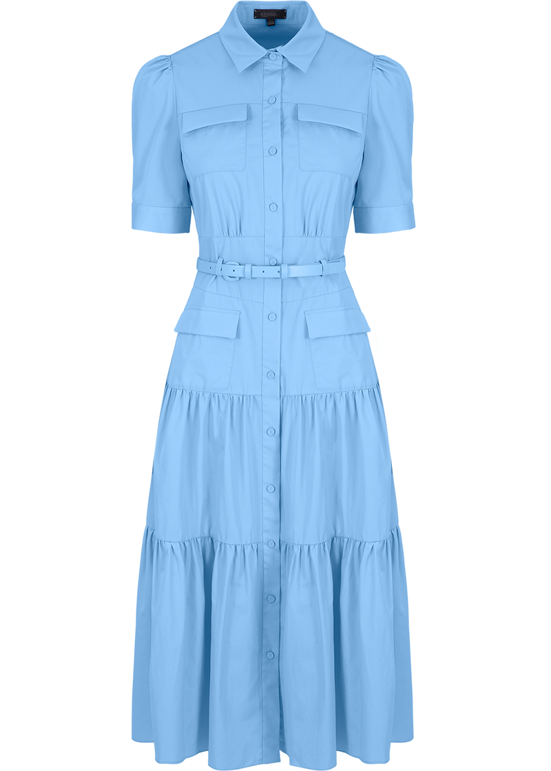 SALAZIA Light Blue Cotton Dresses