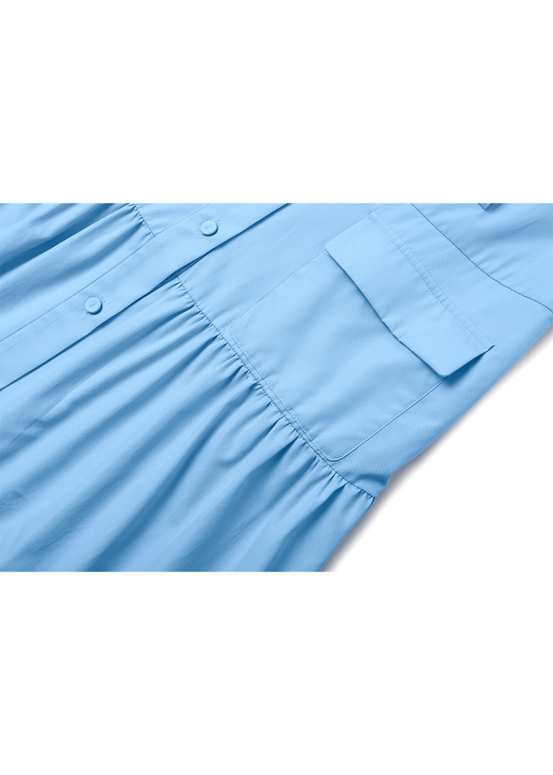 SALAZIA Light Blue Cotton Dresses