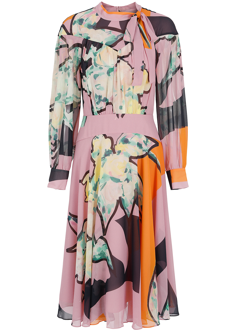 SALAZIA Pink Cutout Pattern Dresses