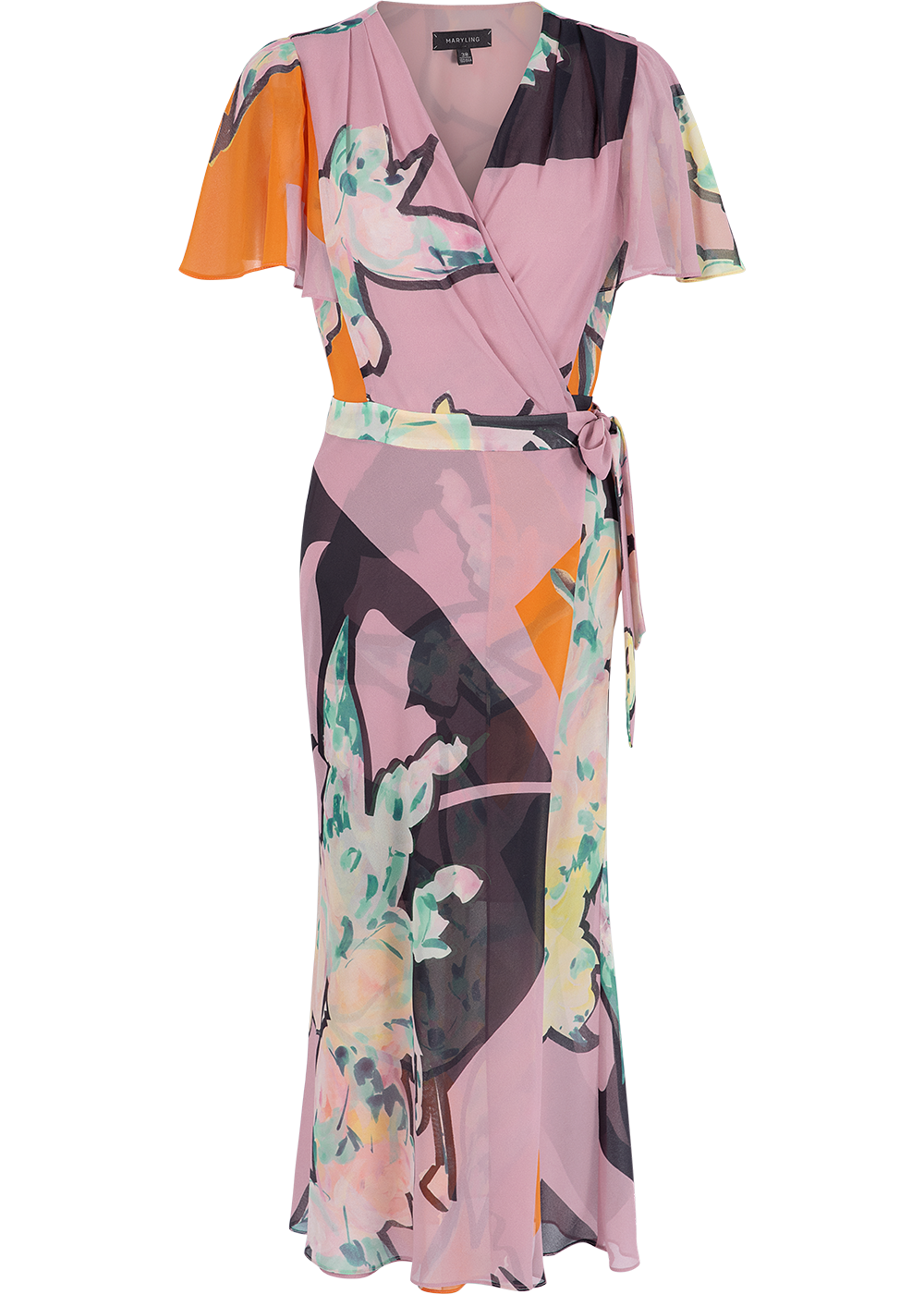 SALAZIA Pink Cutout Short-Sleeve Dresses