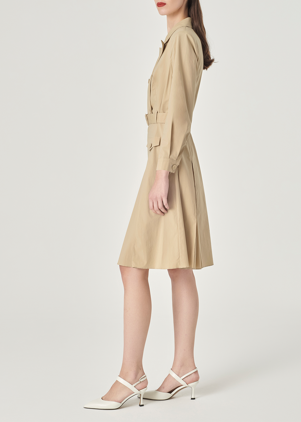 SALAZIA Sand Cotton-Blend Stretch Dresses