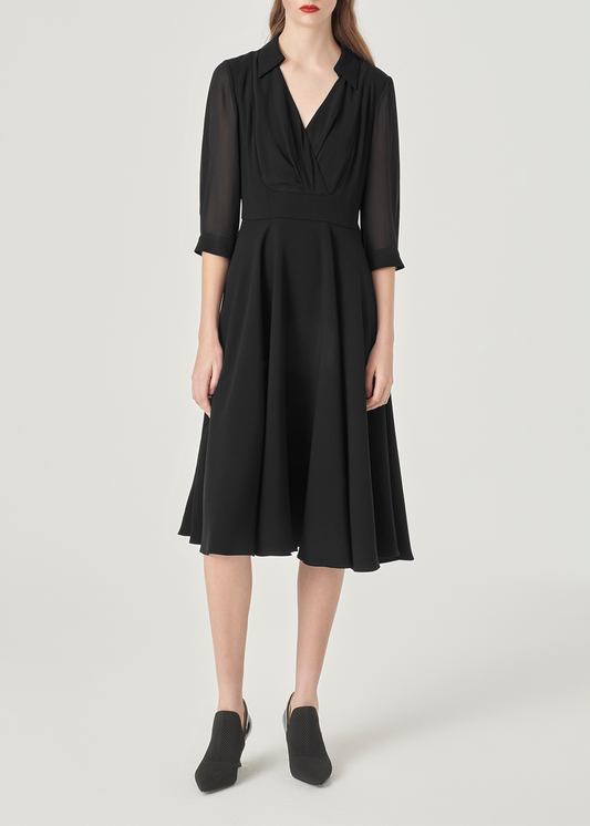 SALAZIA Black Triacetate-Silk Blend Dresses