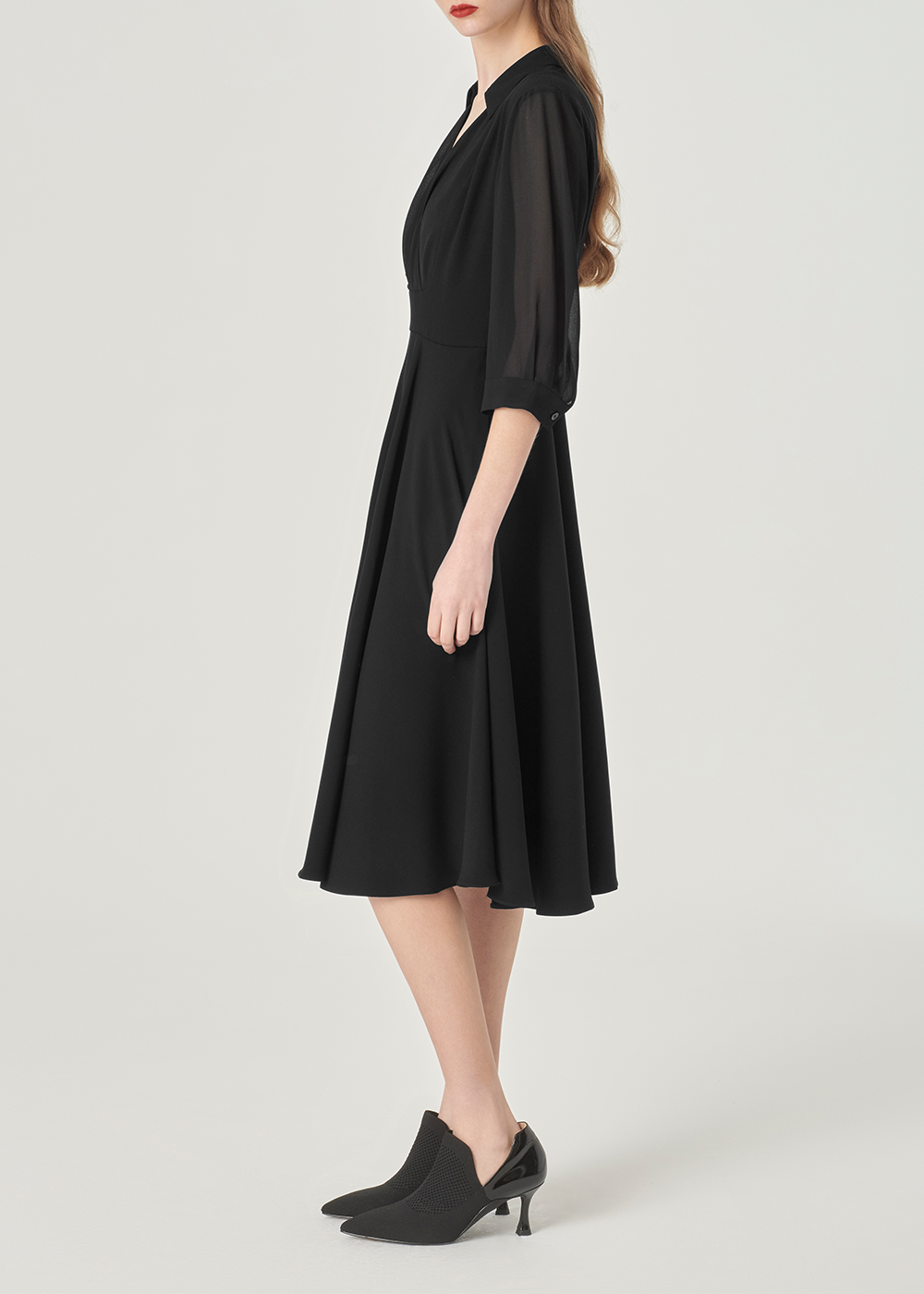 SALAZIA Black Triacetate-Silk Blend Dresses