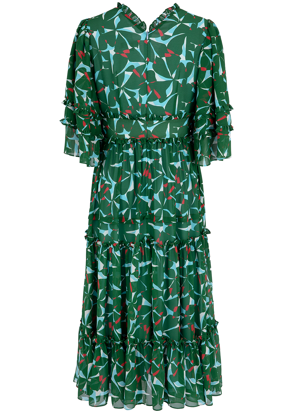 SALAZIA Green Artistic Bauhinia Dresses