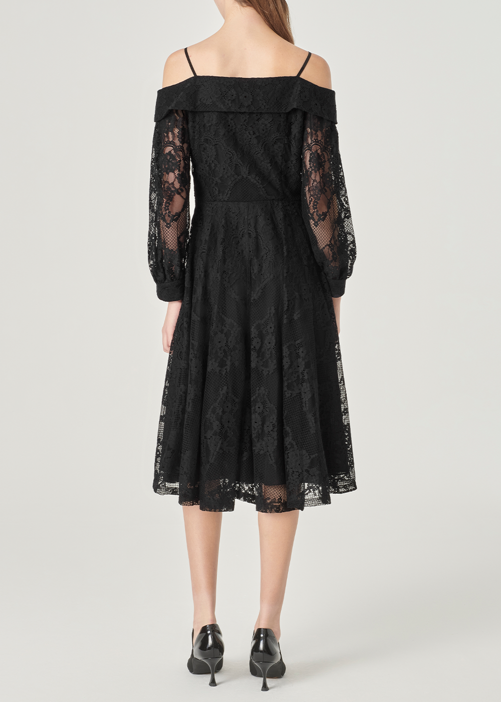 SALAZIA Black Fit-and-Flare Dresses