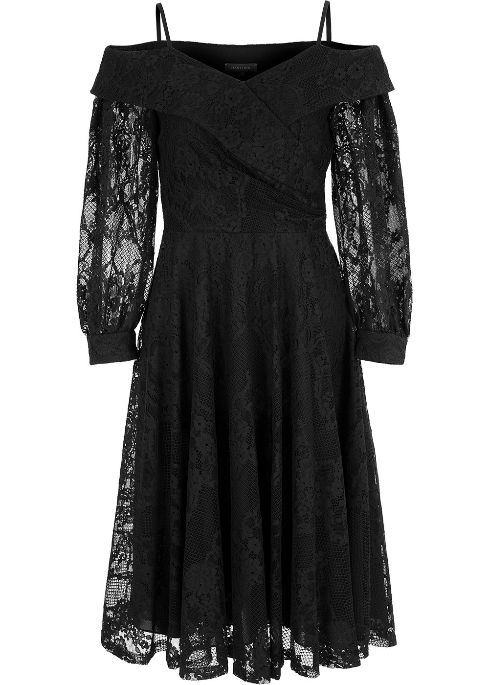 SALAZIA Black Fit-and-Flare Dresses