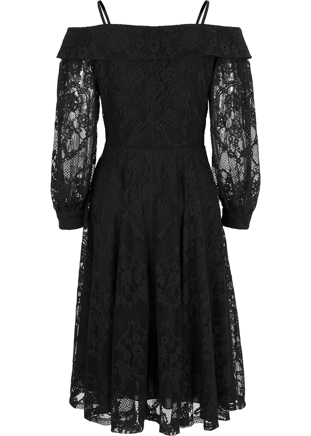 SALAZIA Black Fit-and-Flare Dresses