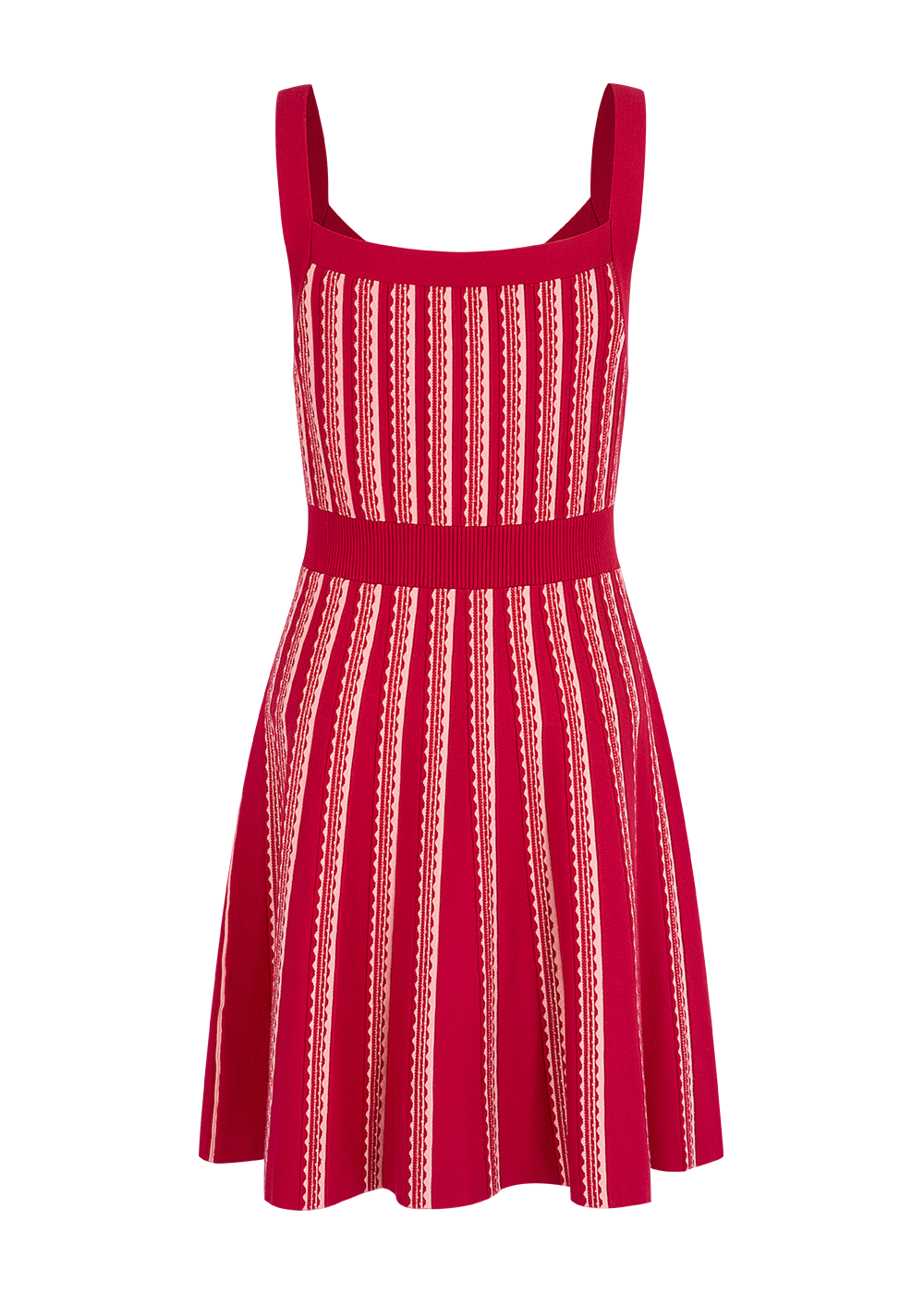 SALAZIA Crimson And Cream Knit Dresses