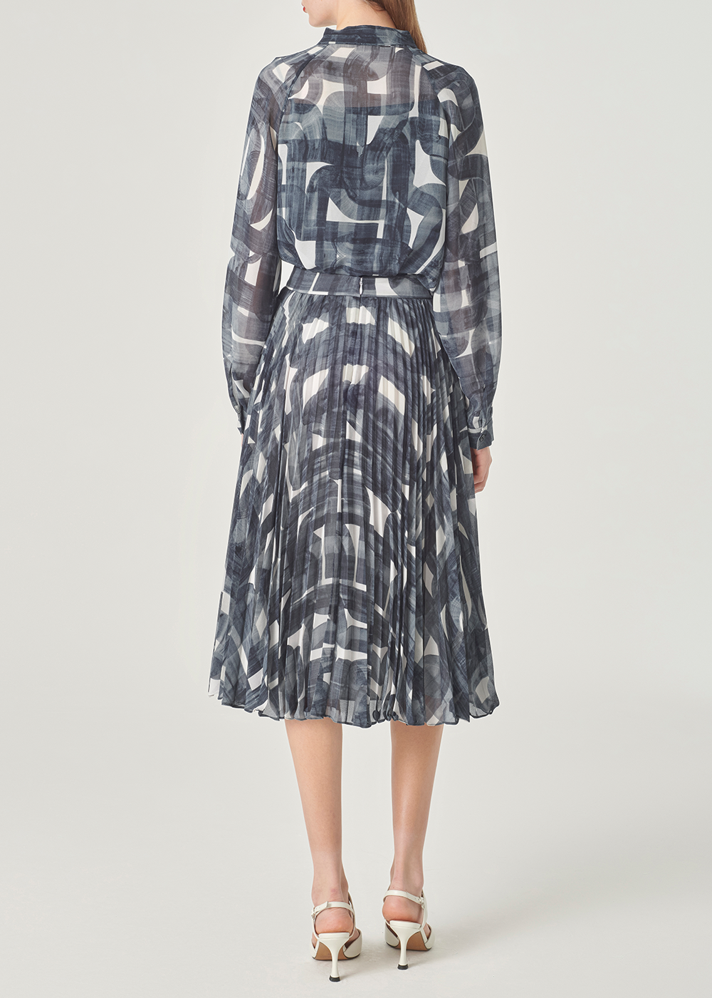 SALAZIA Black and White Brushstroke Blouses