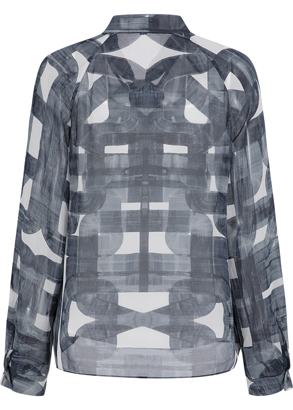 SALAZIA Black and White Brushstroke Blouses
