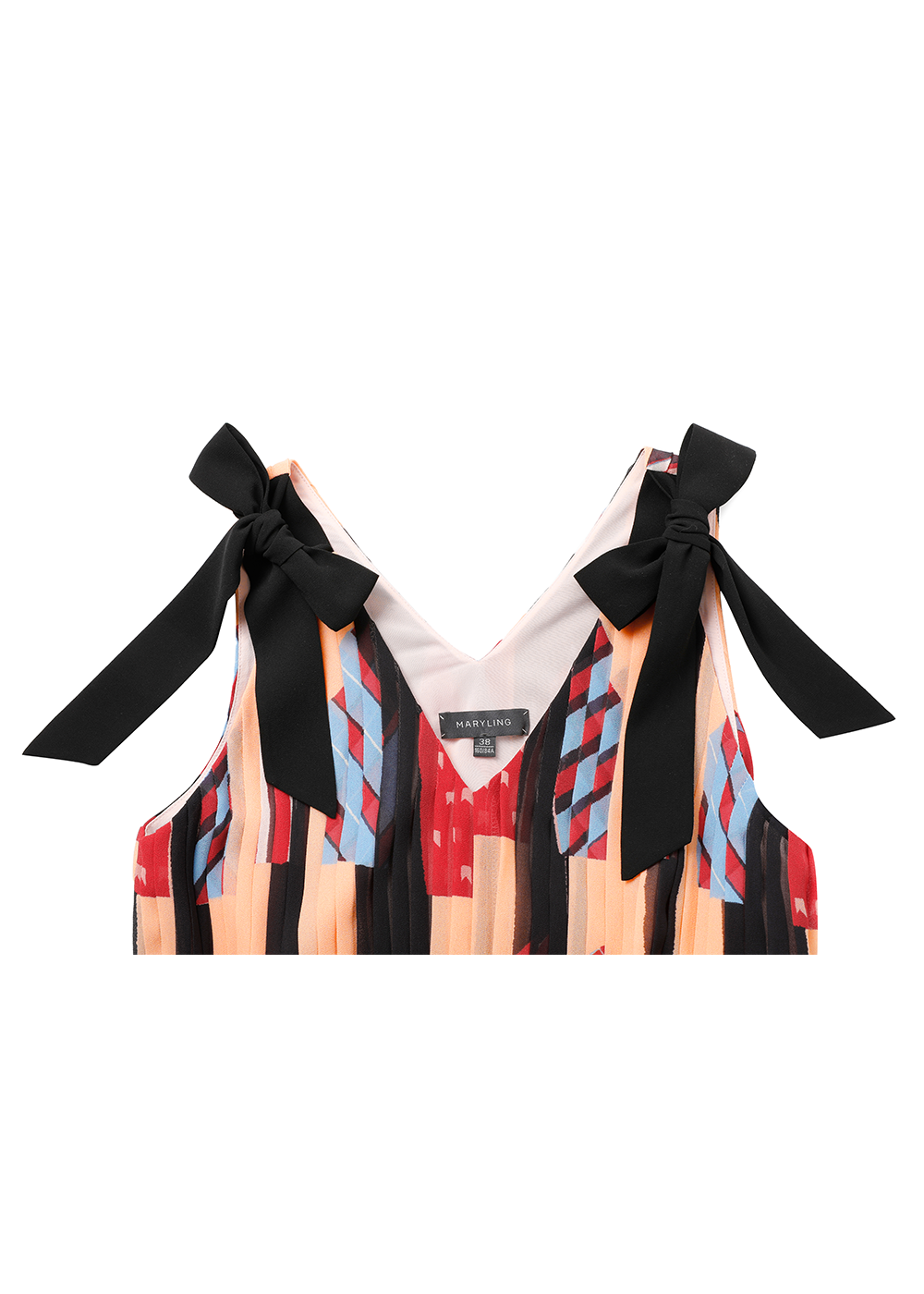 SALAZIA Pink-Orange Dream Bow Blouses