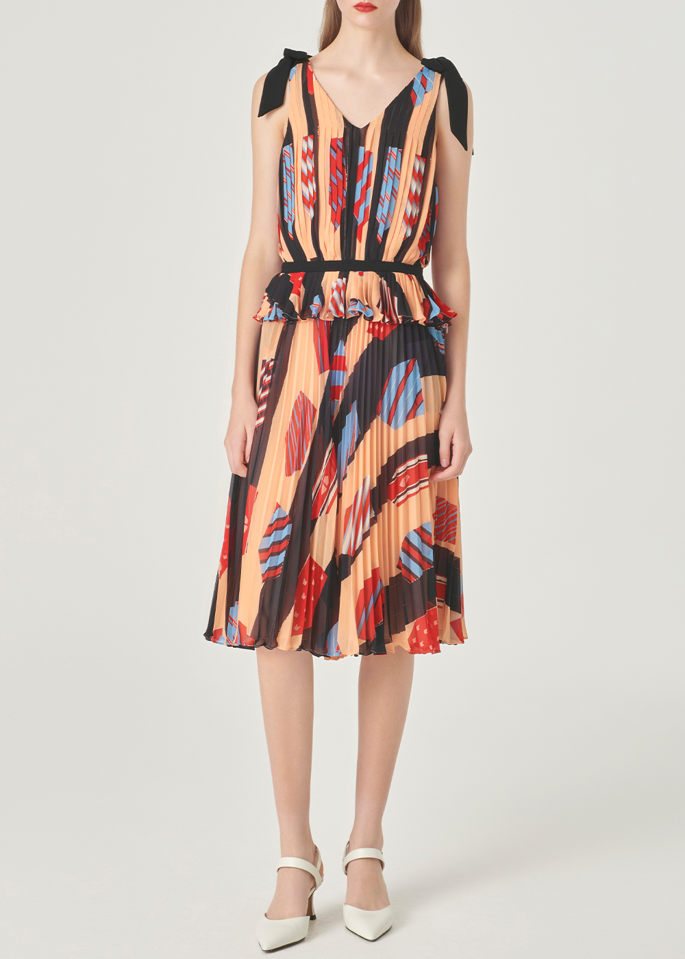SALAZIA Pink-Orange Dream Bow Blouses