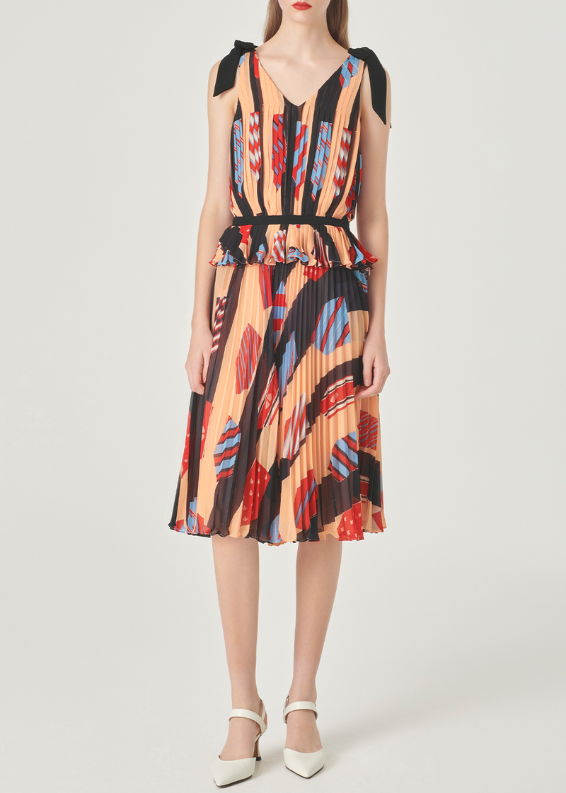 SALAZIA Pink-Orange Dream Bow Blouses