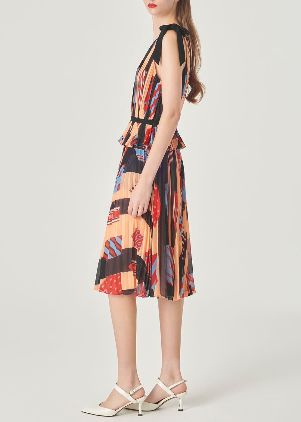 SALAZIA Pink-Orange Dream Bow Blouses