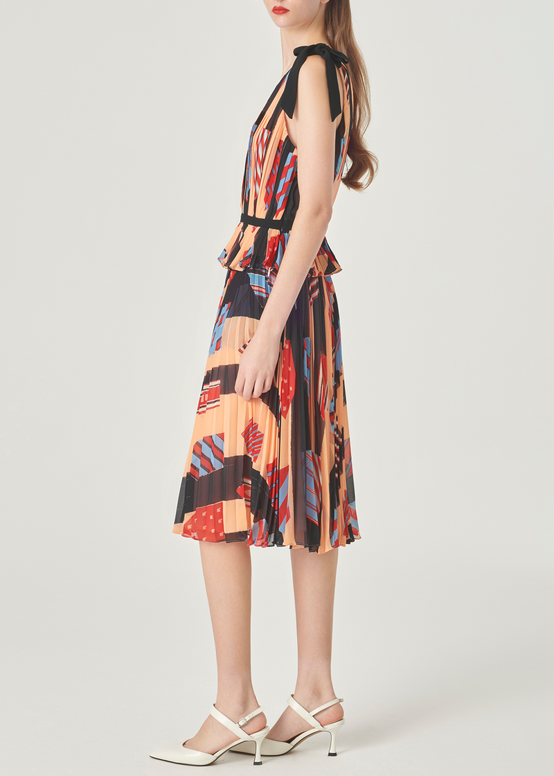 SALAZIA Pink-Orange Dream Bow Blouses