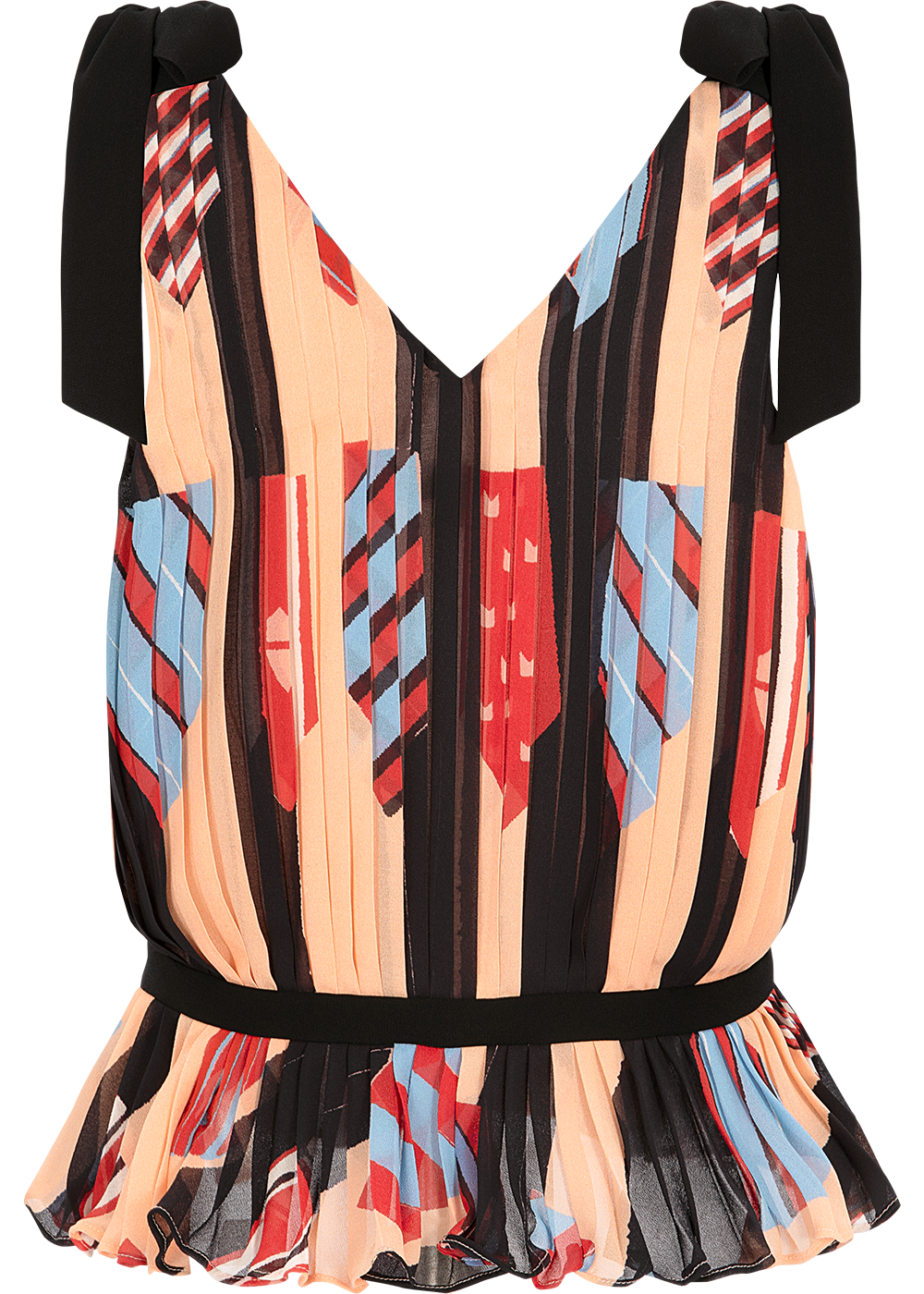 SALAZIA Pink-Orange Dream Bow Blouses