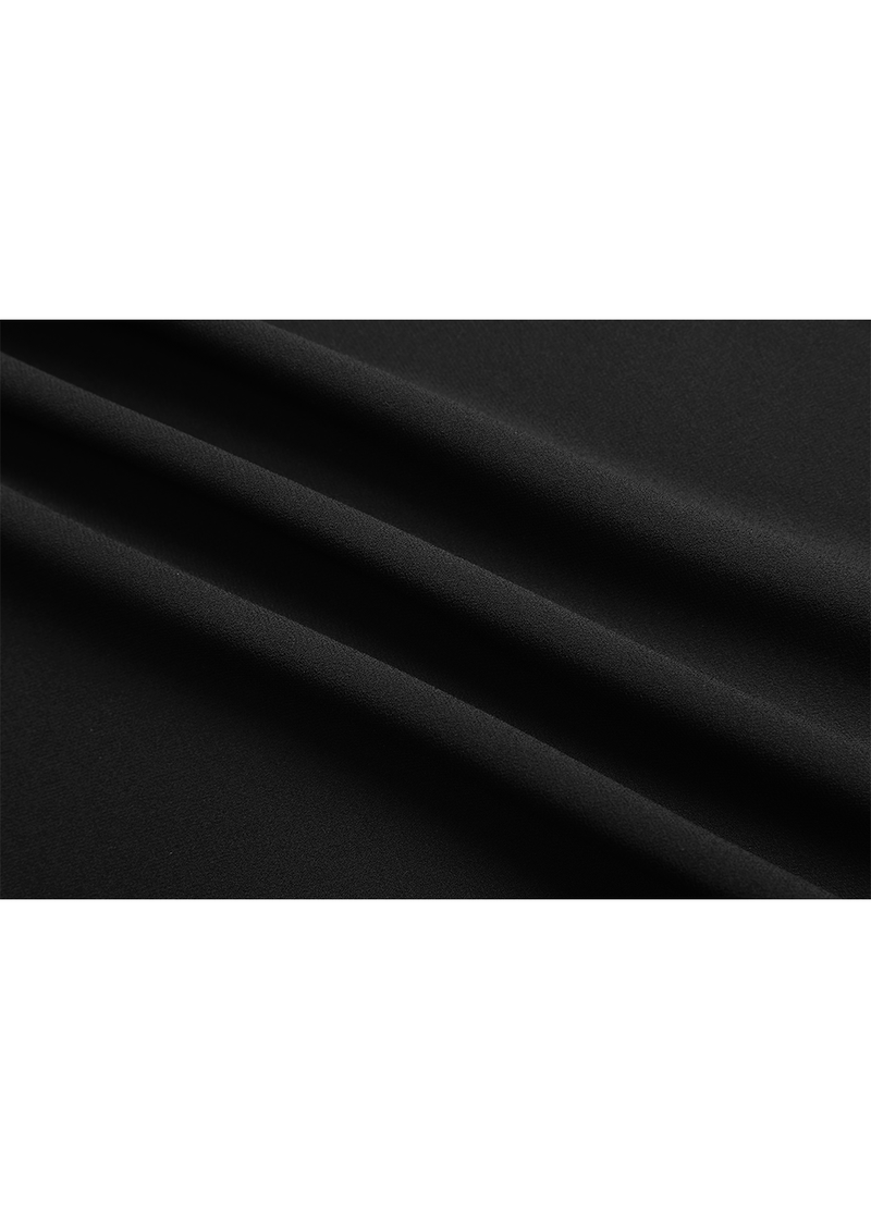 SALAZIA Black Triacetate Blend Short-Sleeve Dresses