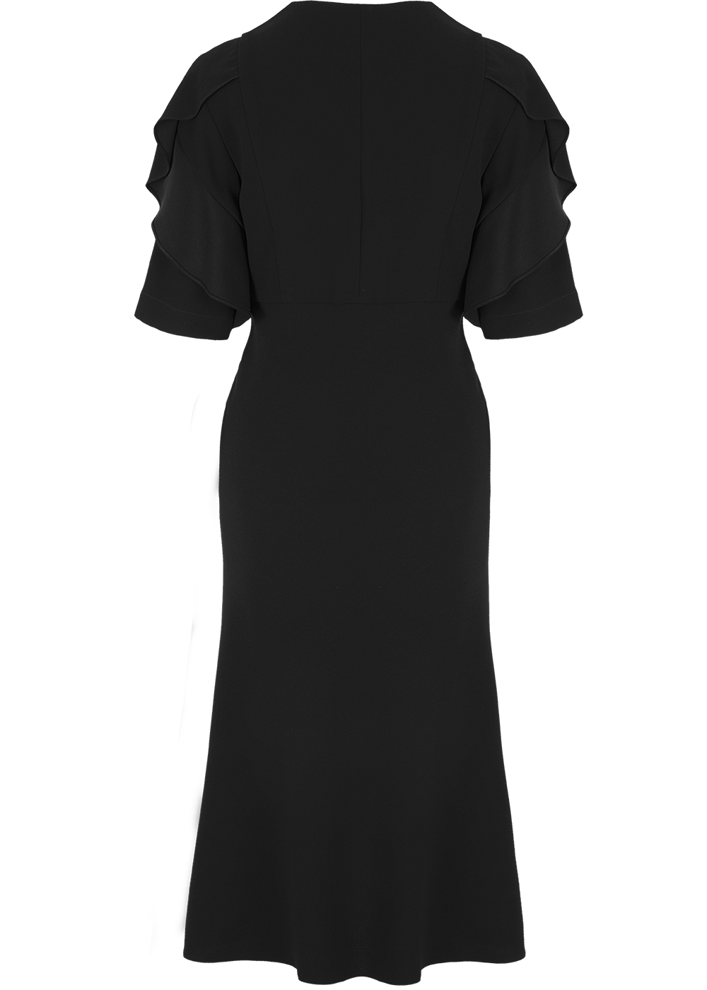 SALAZIA Black Triacetate Blend Short-Sleeve Dresses