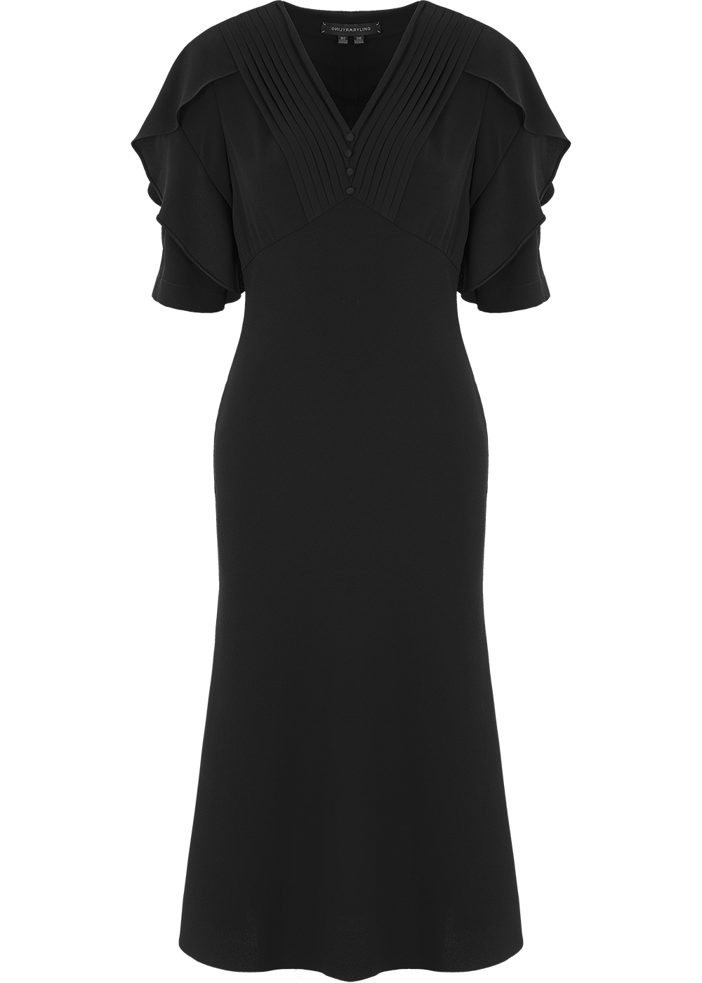 SALAZIA Black Triacetate Blend Short-Sleeve Dresses