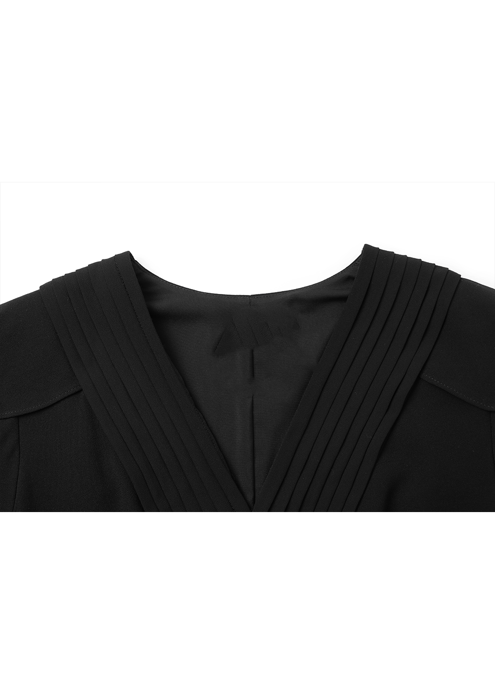 SALAZIA Black Triacetate Blend Short-Sleeve Dresses