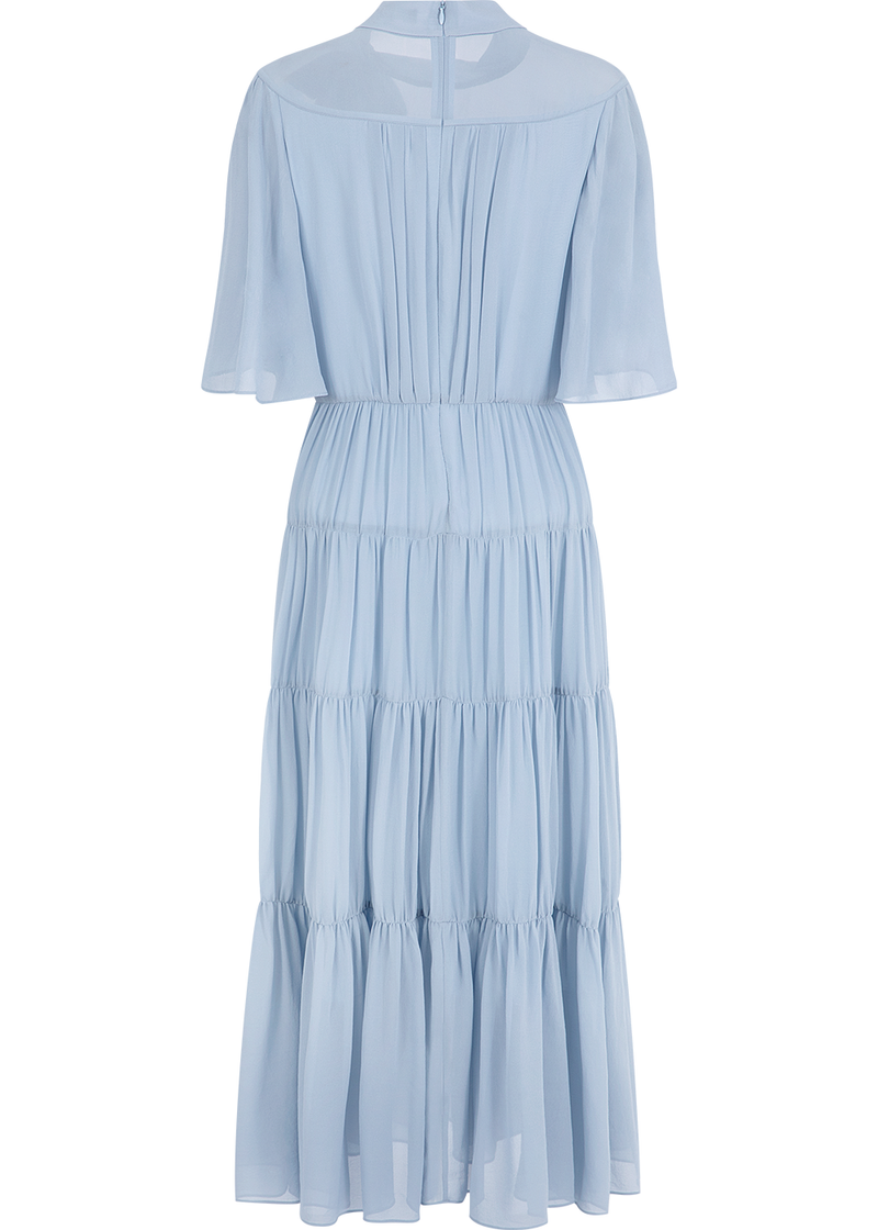 SALAZIA Water Blue Silk Dresses