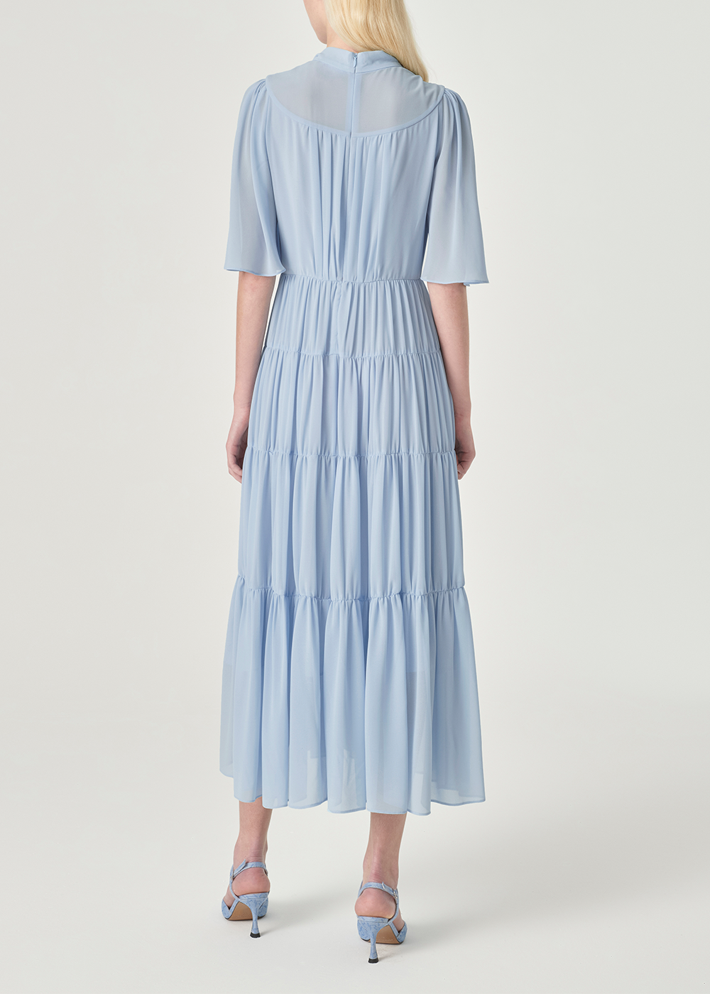 SALAZIA Water Blue Silk Dresses