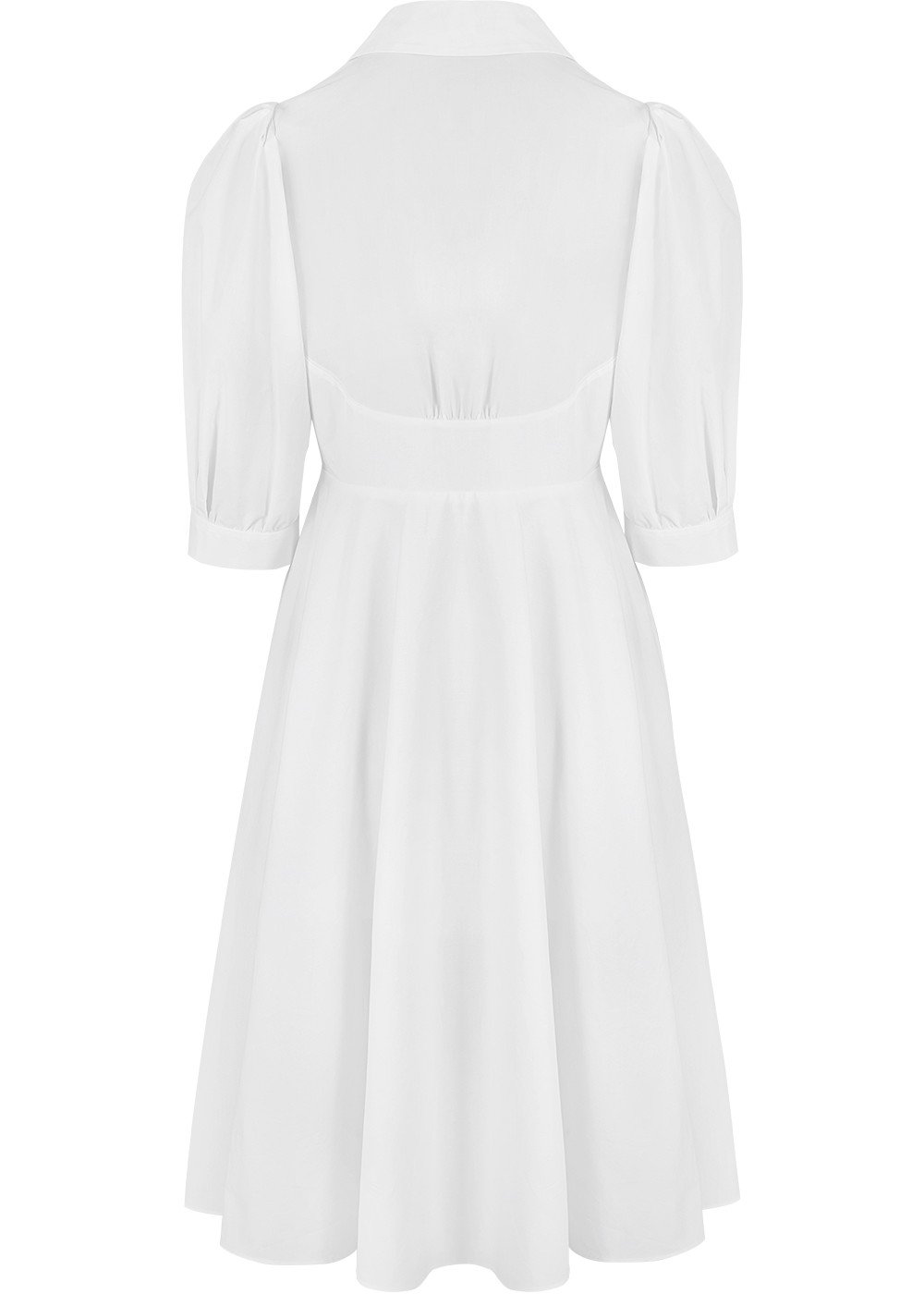 SALAZIA White Cotton Long-Sleeve Dresses