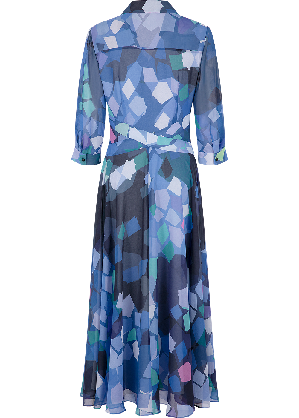 SALAZIA Blue Dreamy Light and Shadow Maxi Dresses