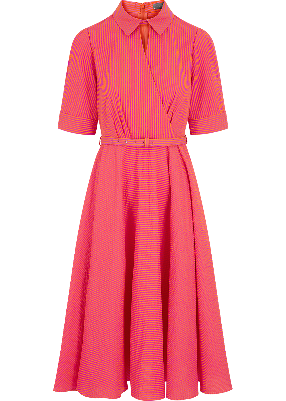 SALAZIA Rose Red Stripe Cotton Dresses