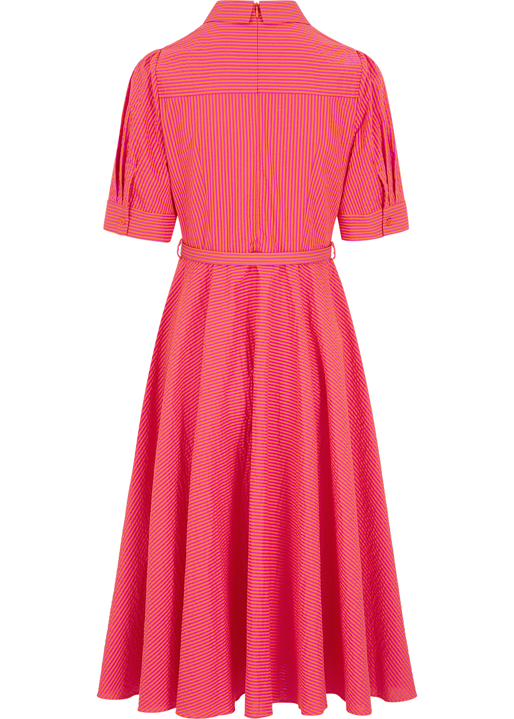 SALAZIA Rose Red Stripe Cotton Dresses
