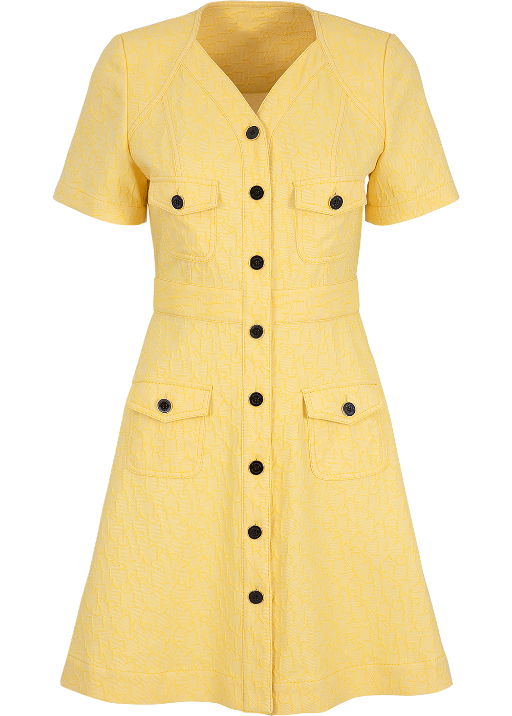 SALAZIA Pale Yellow Cotton-Blend Stretch Dresses