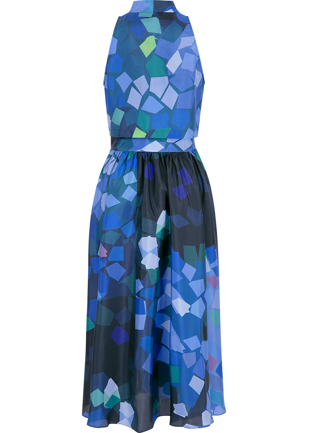 SALAZIA Blue Dreamlight Silk Maxi Dresses