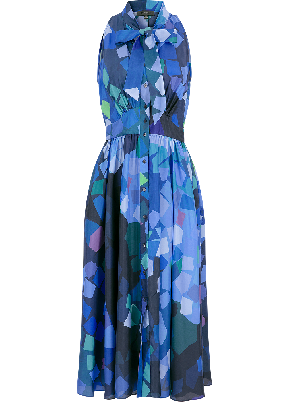 SALAZIA Blue Dreamlight Silk Maxi Dresses