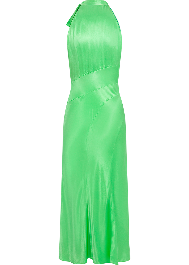 SALAZIA Soft Green Viscose Long-Sleeve Dresses