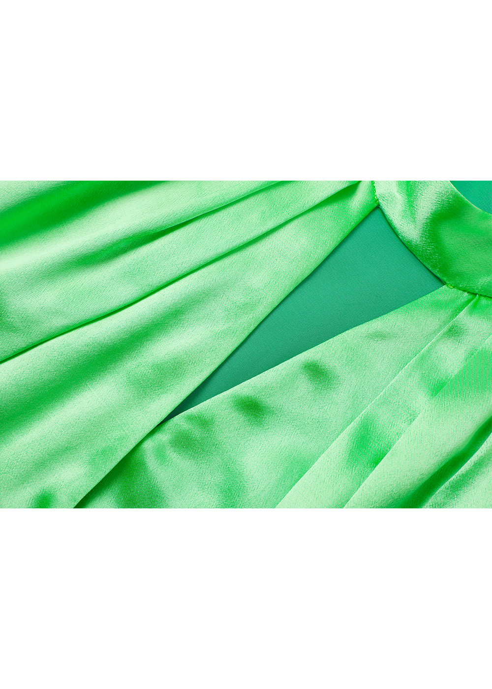 SALAZIA Soft Green Viscose Long-Sleeve Dresses