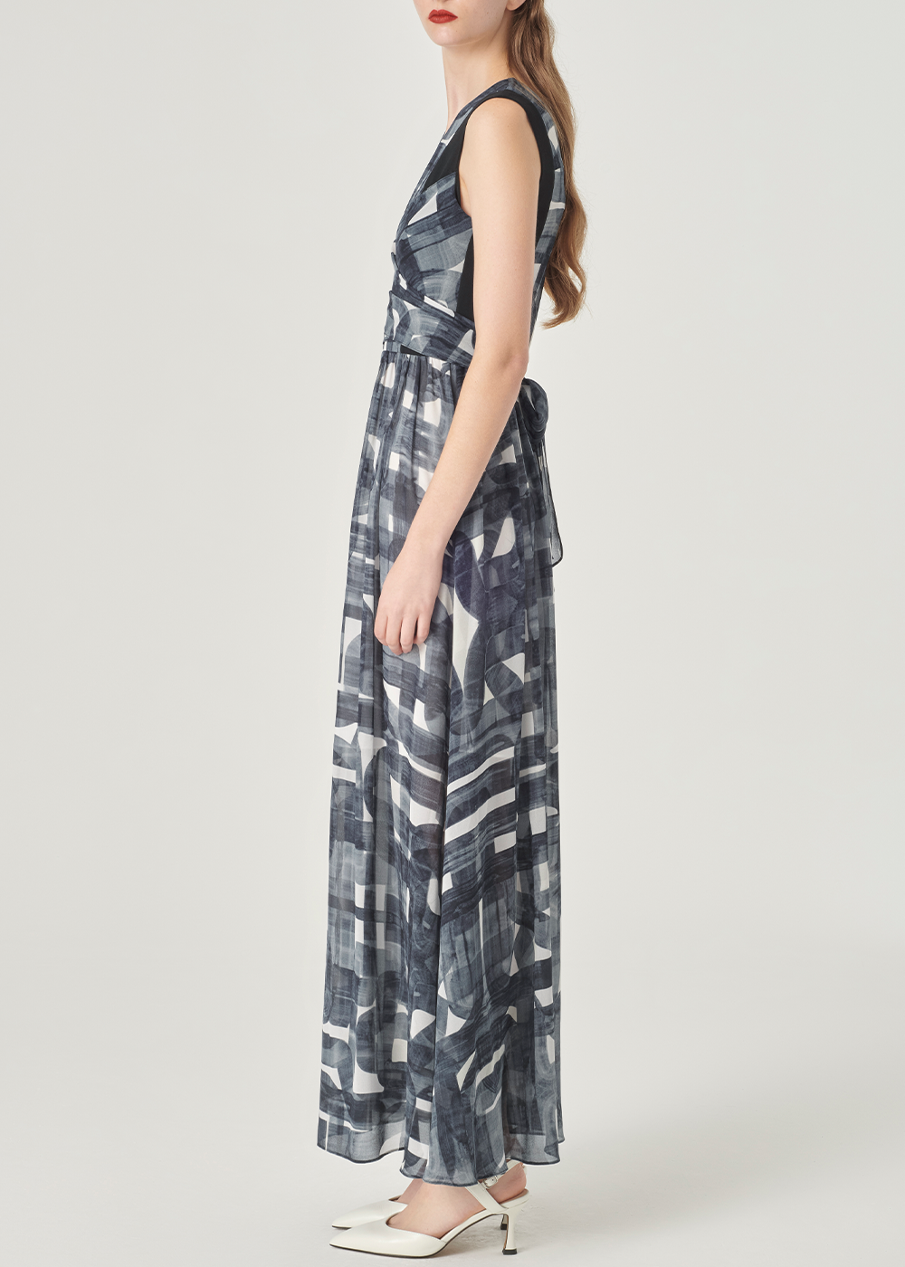 SALAZIA Black and White Brushstroke Dresses