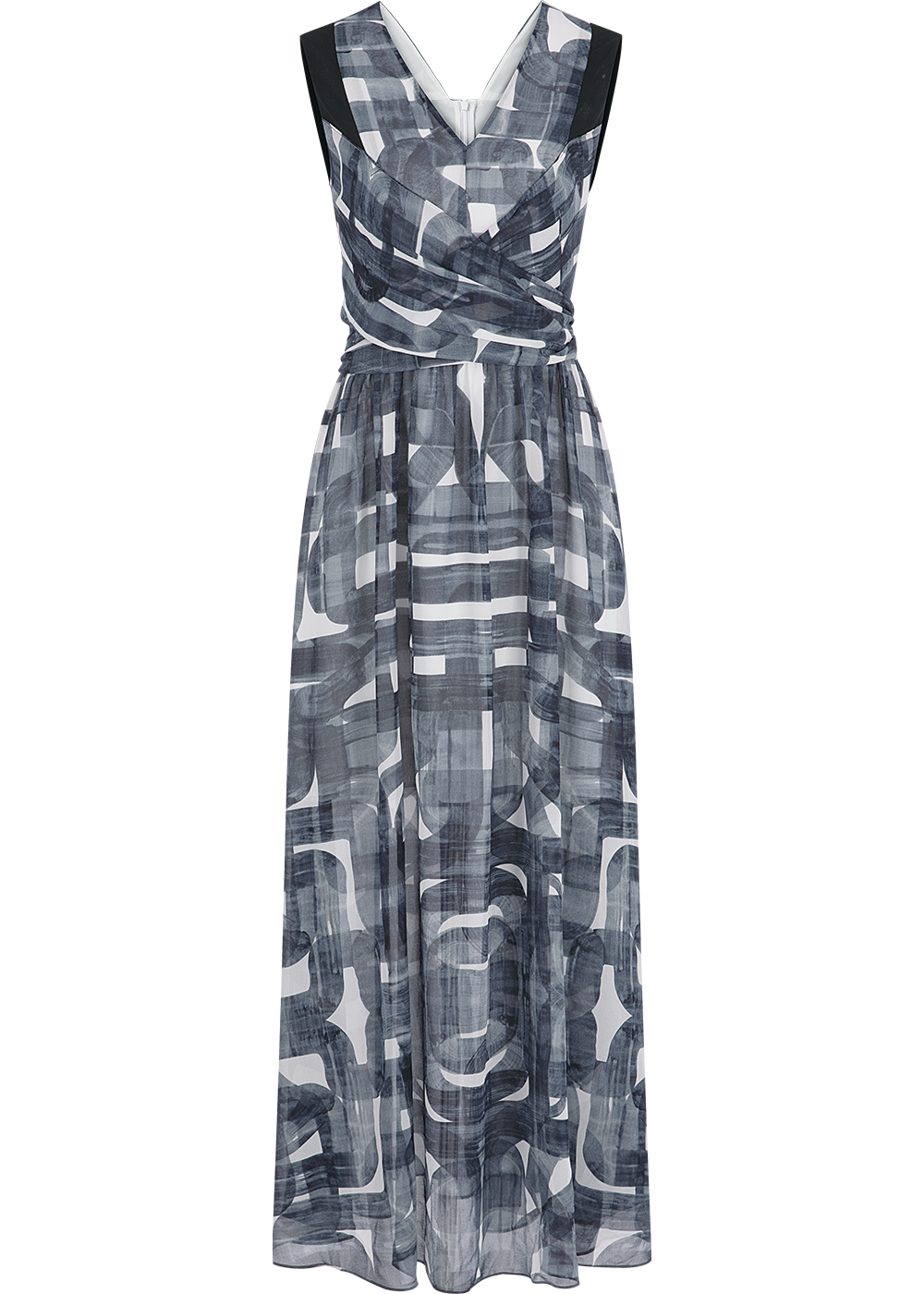 SALAZIA Black and White Brushstroke Dresses