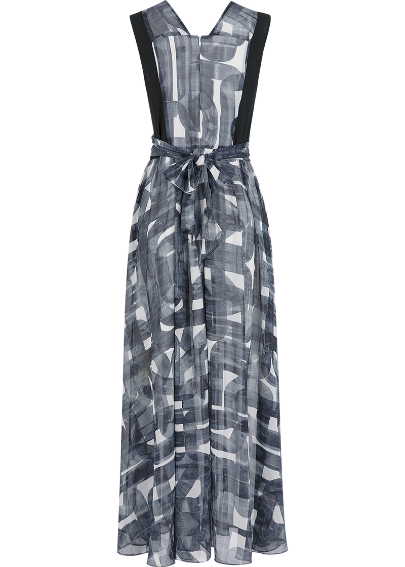 SALAZIA Black and White Brushstroke Dresses