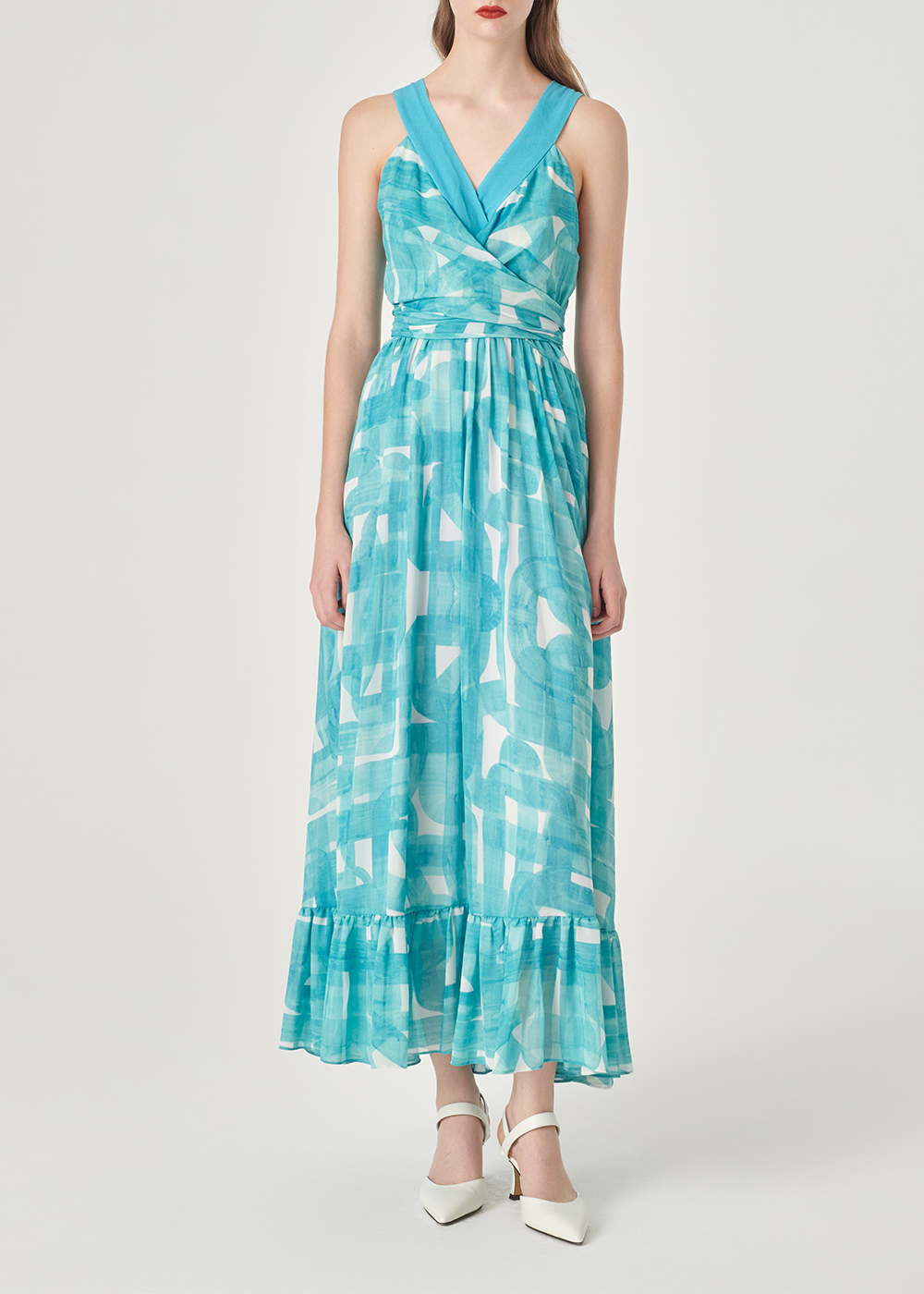 SALAZIA Flowing Brushstroke Maxi Dresses