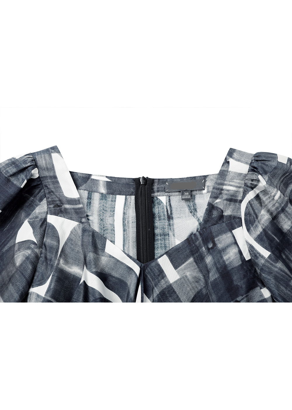 SALAZIA Black and White Brushstroke Silk Dresses