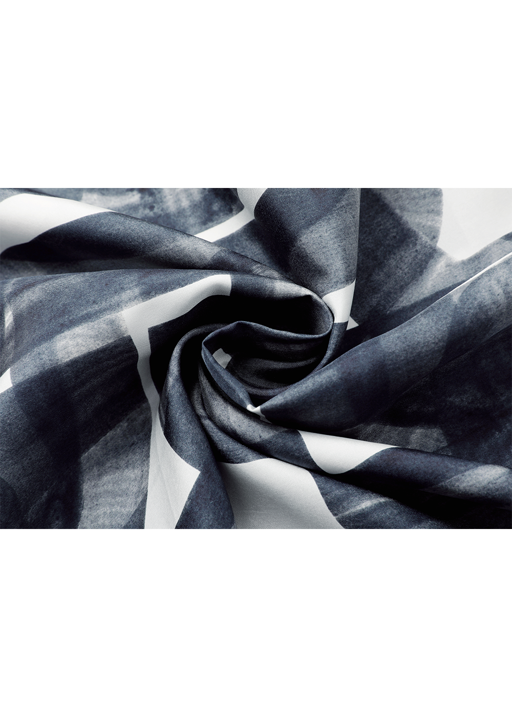 SALAZIA Black and White Brushstroke Silk Dresses