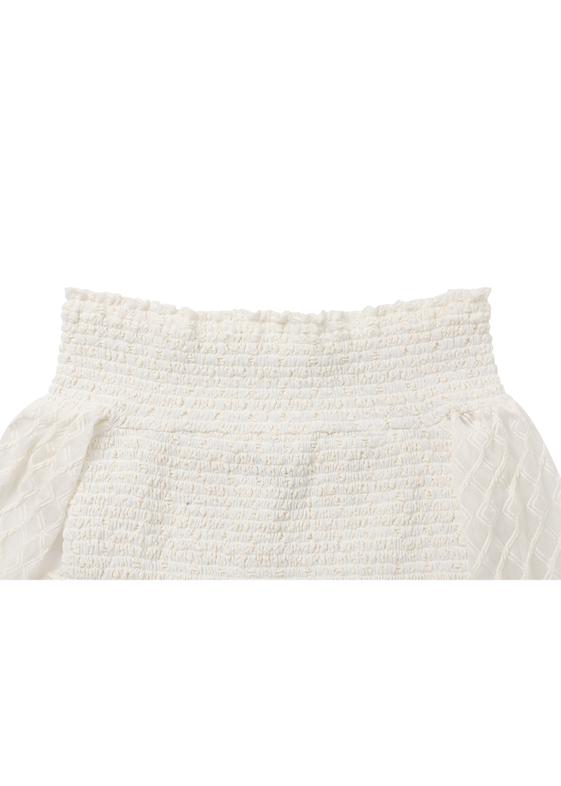 SALAZIA Ivory Nylon-Cotton Blend Dresses