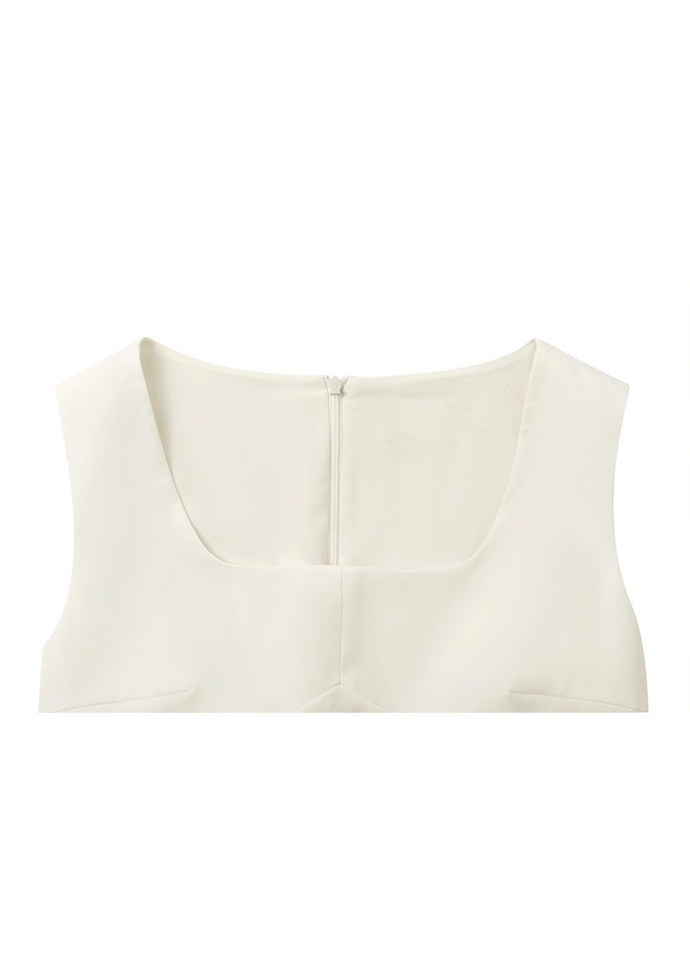SALAZIA Ivory Polyester-Viscose Blend Dresses