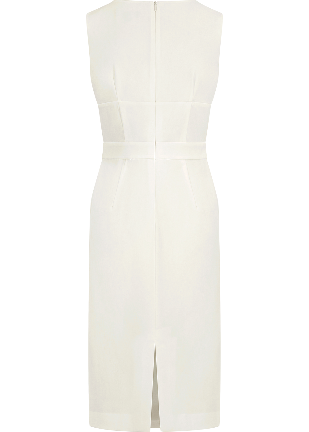 SALAZIA Ivory Polyester-Viscose Blend Dresses