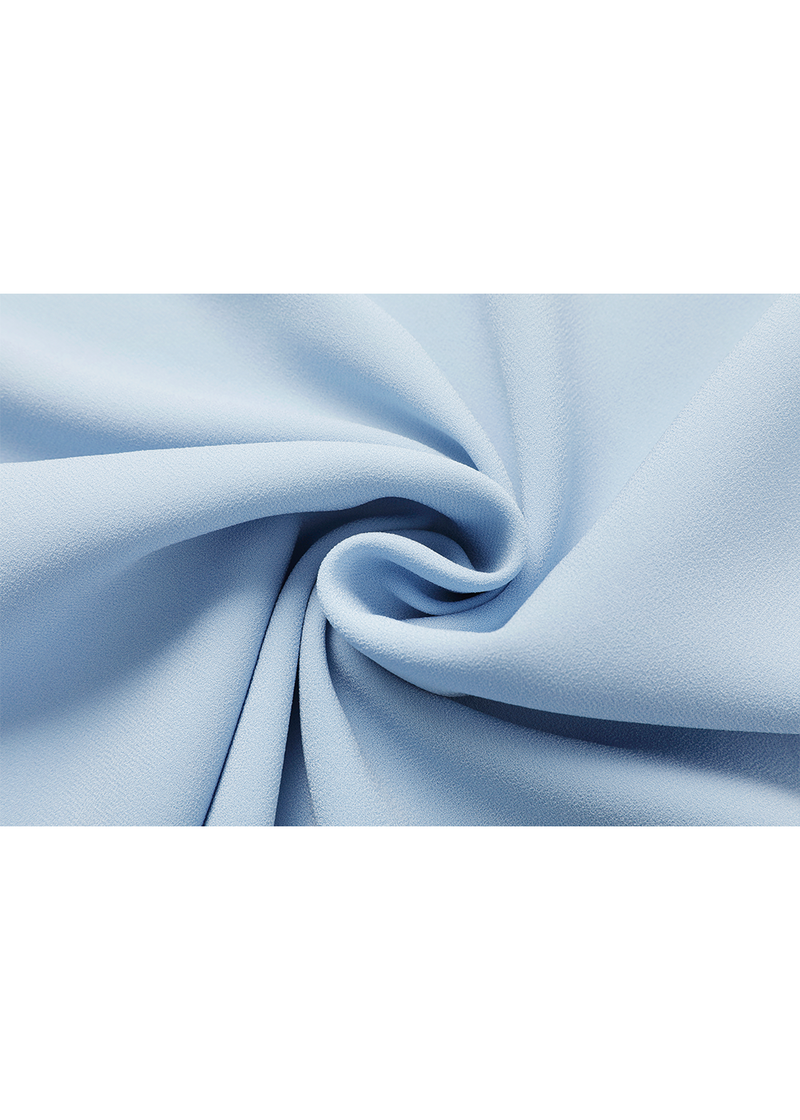SALAZIA Misty Blue Triacetate Short-Sleeve Dresses